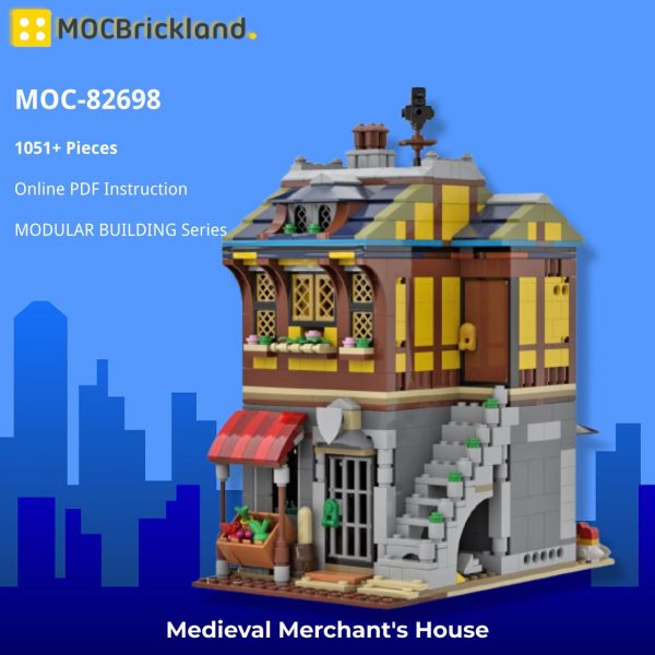 MODULAR BUILDING MOC 82698 Medieval Merchants House by LegoArtisan MOCBRICKLAND 4