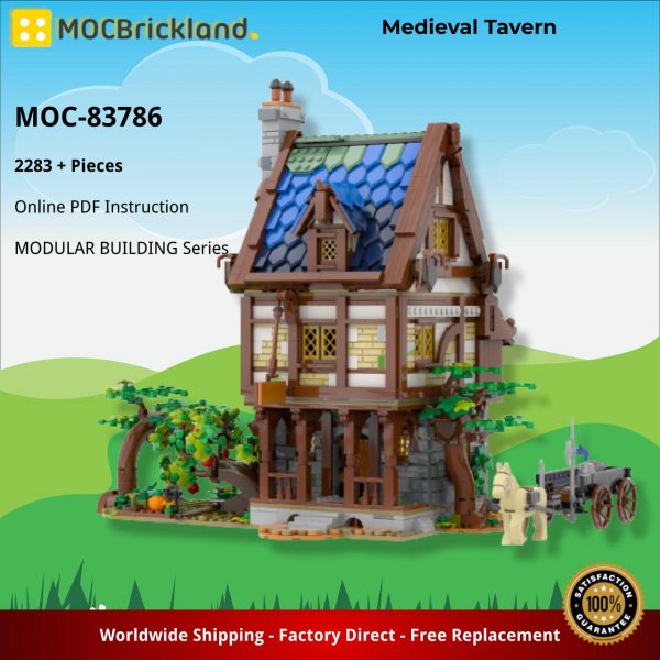 MODULAR BUILDING MOC 83786 Medieval Tavern by Gr33tje13 MOCBRICKLAND 5