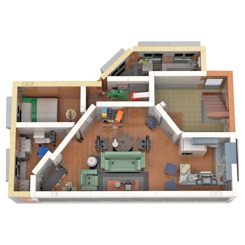 MODULAR BUILDING MOC 83817 Seinfeld Apartment by LegoArtisan MOCBRICKLAND 2 800x800 1