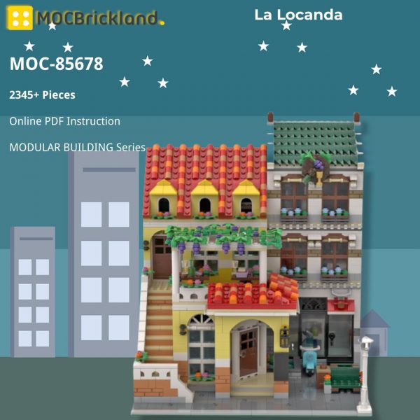 MODULAR BUILDING MOC 85678 La Locanda by LegoArtisan MOCBRICKLAND 5