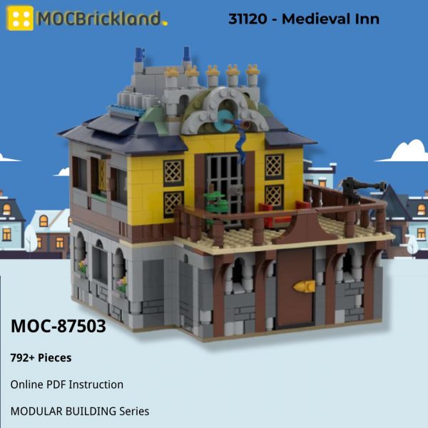 MODULAR BUILDING MOC 87503 31120 Medieval Inn by Tavernellos MOCBRICKLAND 1