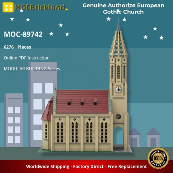 MODULAR BUILDING MOC 89742 Genuine Authorize European Gothic Church MOCBRICKLAND 2