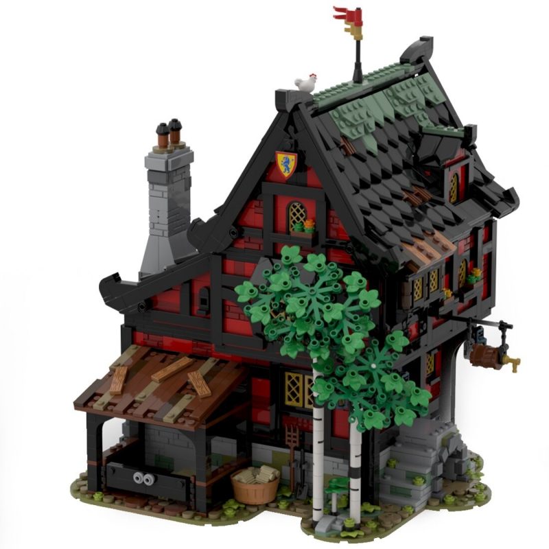 MODULAR BUILDING MOC 89795 Middle Ages House MOCBRICKLAND 800x800 1