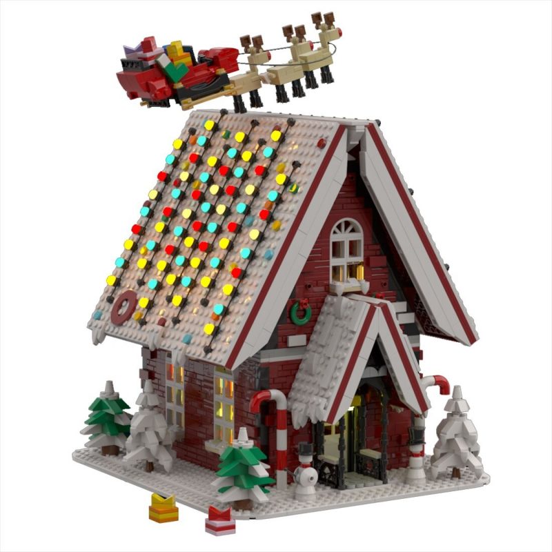 MODULAR BUILDING MOC 89798 Christmas Snow House MOCBRICKLAND 1 800x800 1