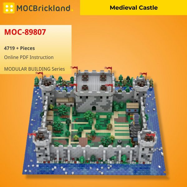 MODULAR BUILDING MOC 89807 Medieval Castle by Mini Custom Set MOCBRICKLAND 4