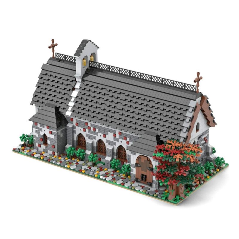 MODULAR BUILDING MOC 89810 Medieval Church by Mini Custom Set MOCBRICKLAND 1 800x800 1