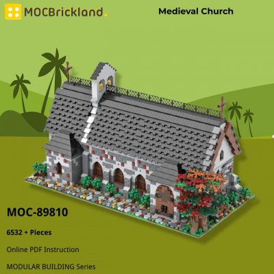 MODULAR BUILDING MOC 89810 Medieval Church by Mini Custom Set MOCBRICKLAND 3