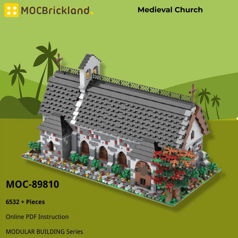 MODULAR BUILDING MOC 89810 Medieval Church by Mini Custom Set MOCBRICKLAND 3 800x800 1