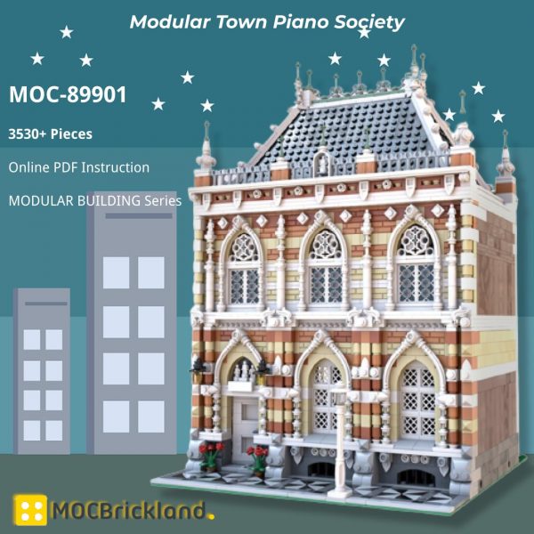 MODULAR BUILDING MOC 89901 Modular Town Piano Society by SleeplessNight MOCBRICKLAND 4