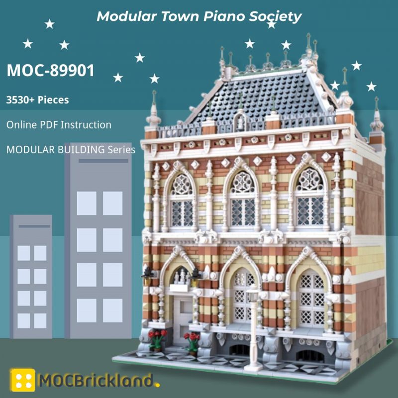 MODULAR BUILDING MOC 89901 Modular Town Piano Society by SleeplessNight MOCBRICKLAND 4 800x800 1