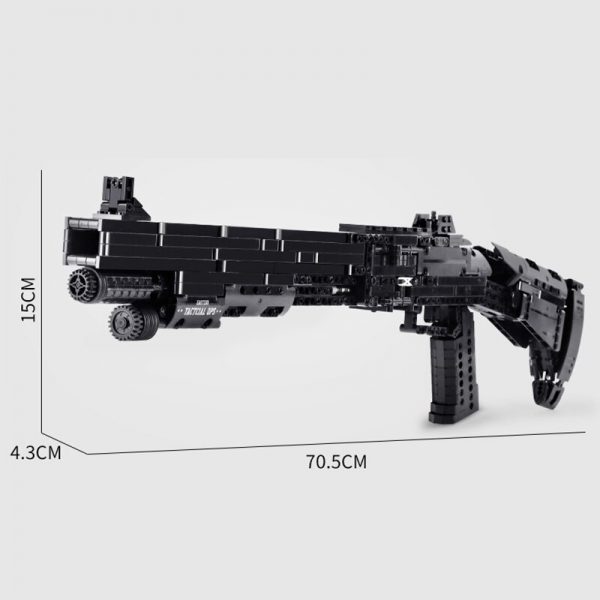 MOULD KING 14003 Assembly Block Gun The Benelli M4 Super 90 Weapon Automatic Gun Model Building 5