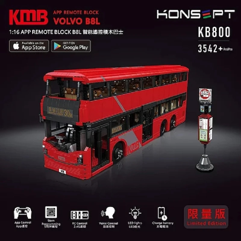 MOULD KING KB800 VOLVO B8L BUS with RC
