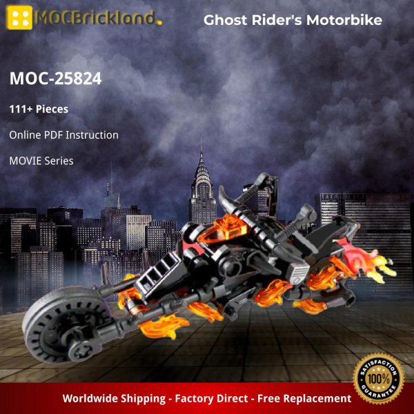 MOVIE MOC 25824 Ghost Riders Motorbike by BricksFeeder MOCBRICKLAND