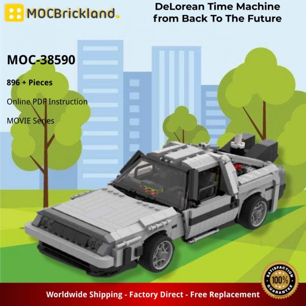 MOVIE MOC 38590 DeLorean Time Machine from Back To The Future by YCBricks MOCBRICKLAND 5