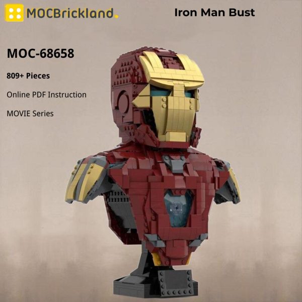 MOVIE MOC 68658 Iron Man Bust by glenn tanner55 MOCBRICKLAND 2
