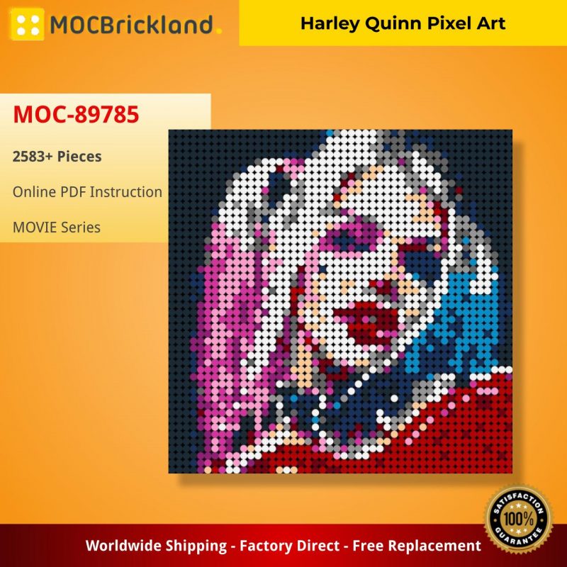 MOVIE MOC 89785 Harley Quinn Pixel Art MOCBRICKLAND 2 800x800 1