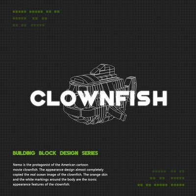 MOVIE MOC 89794 Clownfish from Finding Nemo MOCBRICKLAND 2