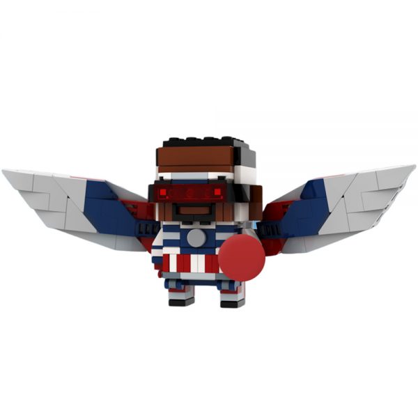 MOVIE MOC 90817 Captain America Sam Wilson BrickHeadz by Stormythos MOCBRICKLAND 1