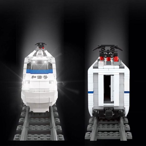 Mould King 12002 City World Railway The CRH2 High Speed Train Remote control train Building Blocks 2