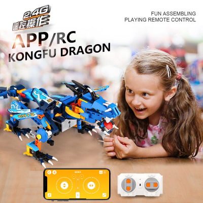 Mould King 13018 APP RC Technic Ninjaoes Dragon Knight Model Building Blocks 70602 Bricks toys for 5