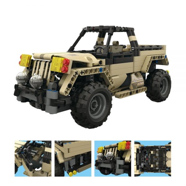 Mould King Technic Series 13013 495pcs Armored Union Military Pickup Truck Building Blocks brick kids toys 2