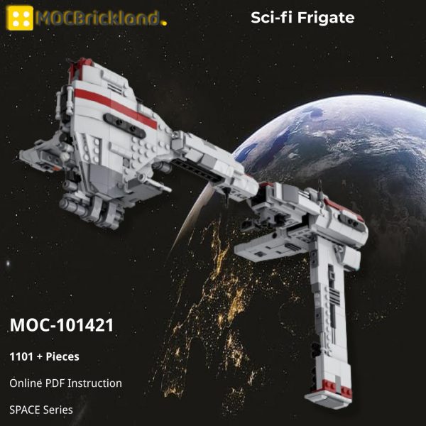 SPACE MOC 101421 Sci fi Frigate by ky ebricks MOCBRICKLAND 5