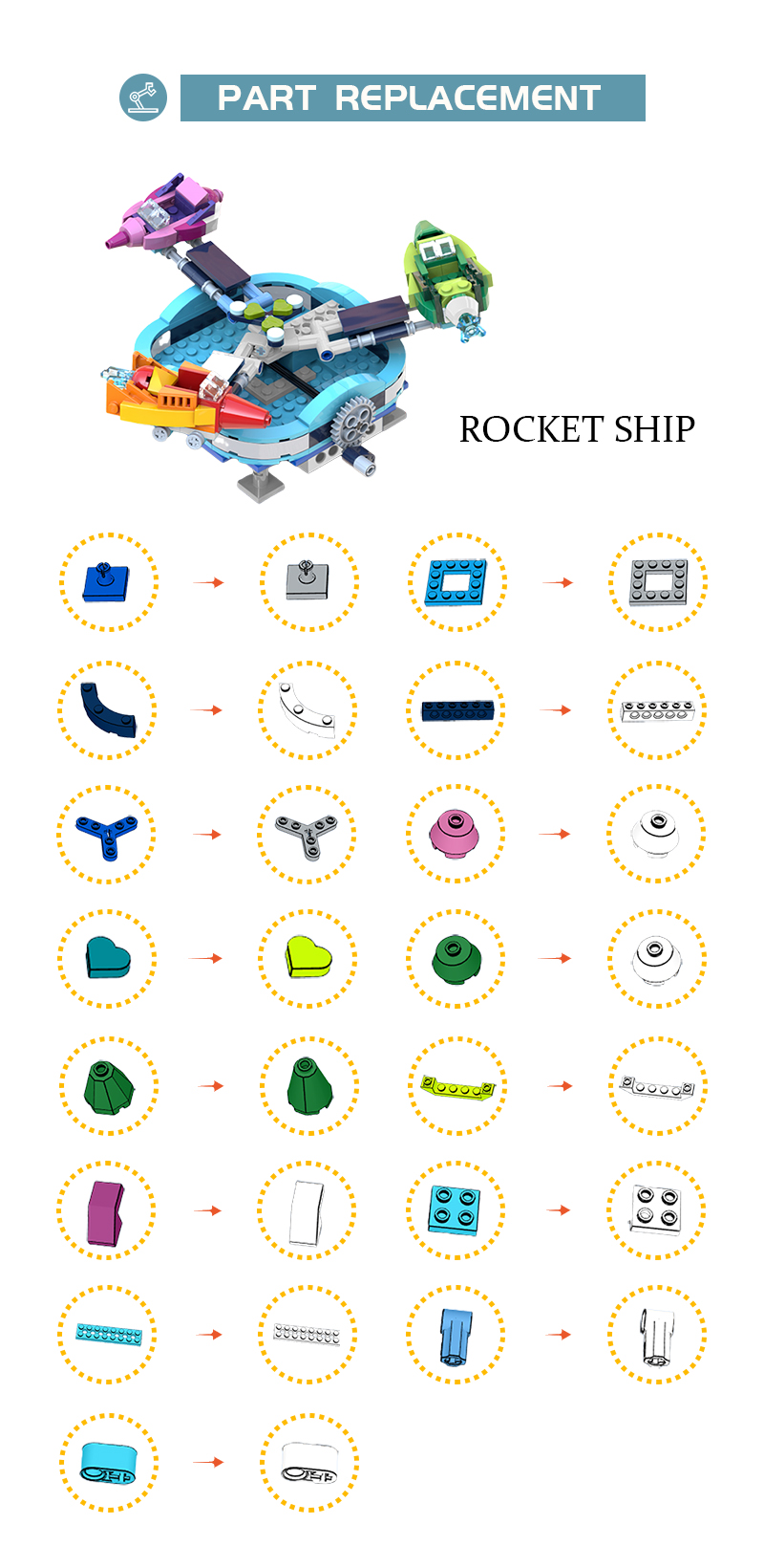 SPACE MOC 67648 Galactic Rocketship 3000 by ClassyWeasel MOCBRICKLAND 1