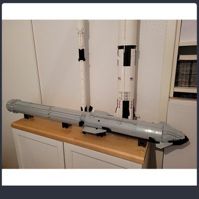 SPACE MOC 94616 SpaceX Starship and Super Heavy Saturn V scale by 0rig0 MOCBRICKLAND 3