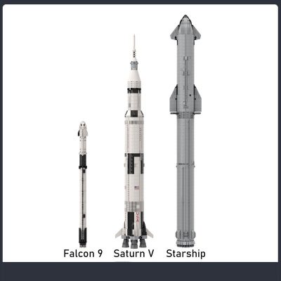 SPACE MOC 94616 SpaceX Starship and Super Heavy Saturn V scale by 0rig0 MOCBRICKLAND 6
