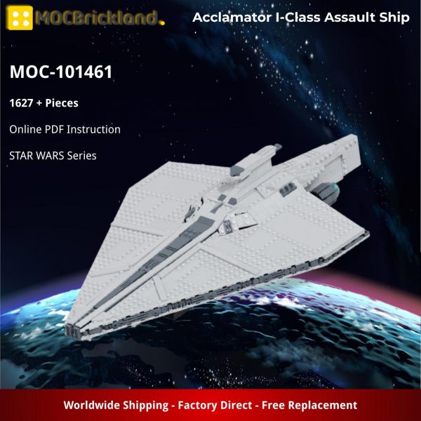 STAR WARS MOC 101461 Acclamator I Class Assault Ship by ky ebricks MOCBRICKLAND 5