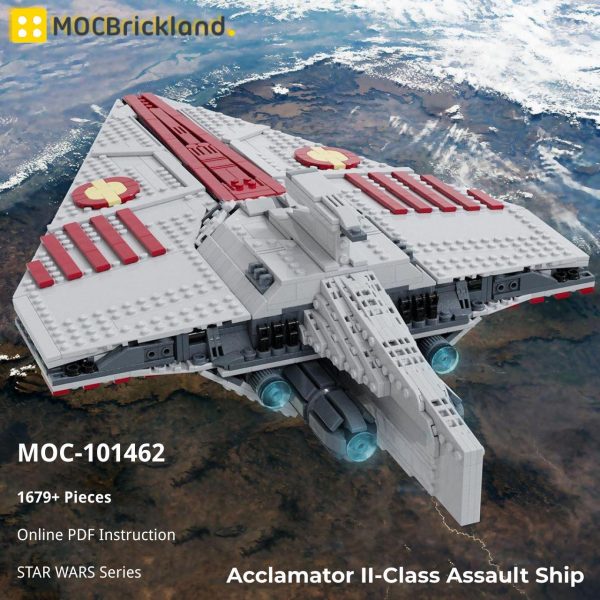 STAR WARS MOC 101462 Acclamator II Class Assault Ship by ky ebricks MOCBRICKLAND 4