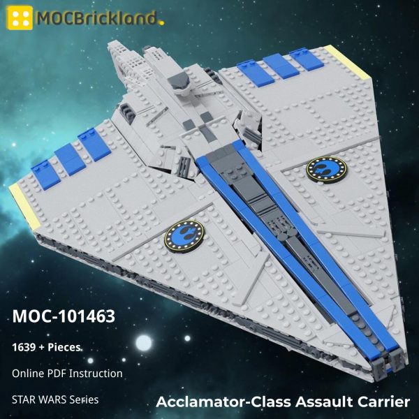 STAR WARS MOC 101463 Acclamator Class Assault Carrier by ky ebricks MOCBRICKLAND 4