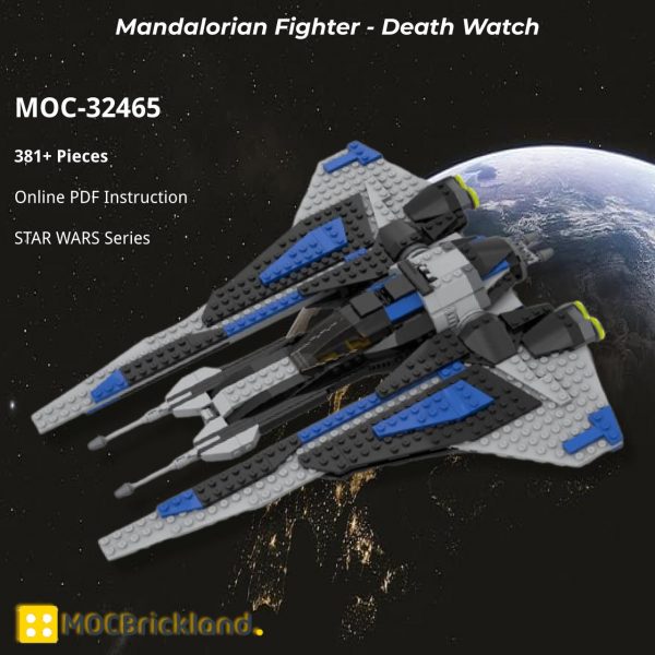 STAR WARS MOC 32465 Mandalorian Fighter Death Watch by BrickBoyz Custom Designs MOCBRICKLAND 2