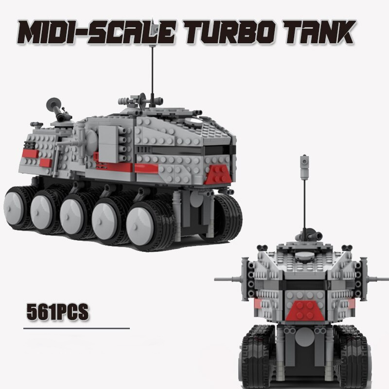 STAR WARS MOC 41554 Midi scale Clone Turbo Tank by Woxtrot MOCBRICKLAND 1 1