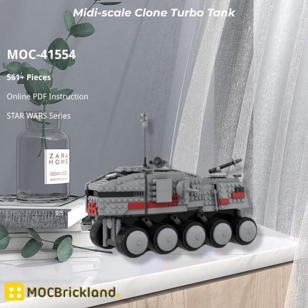 STAR WARS MOC 41554 Midi scale Clone Turbo Tank by Woxtrot MOCBRICKLAND 2
