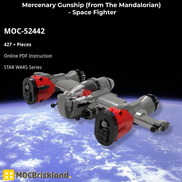 STAR WARS MOC 52442 Mercenary Gunship from The Mandalorian Space Fighter by thomin MOCBRICKLAND