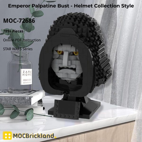 STAR WARS MOC 72686 Emperor Palpatine Bust Helmet Collection Style by Albo.Lego MOCBRICKLAND 2