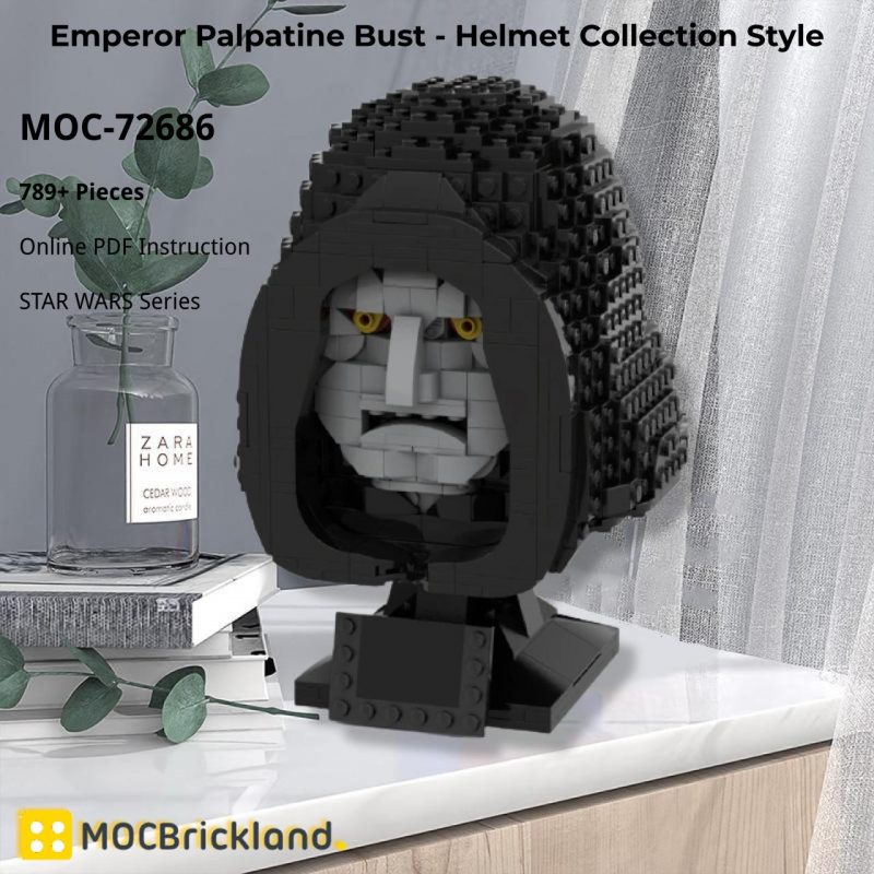 STAR WARS MOC 72686 Emperor Palpatine Bust Helmet Collection Style by Albo.Lego MOCBRICKLAND 2 800x800 1