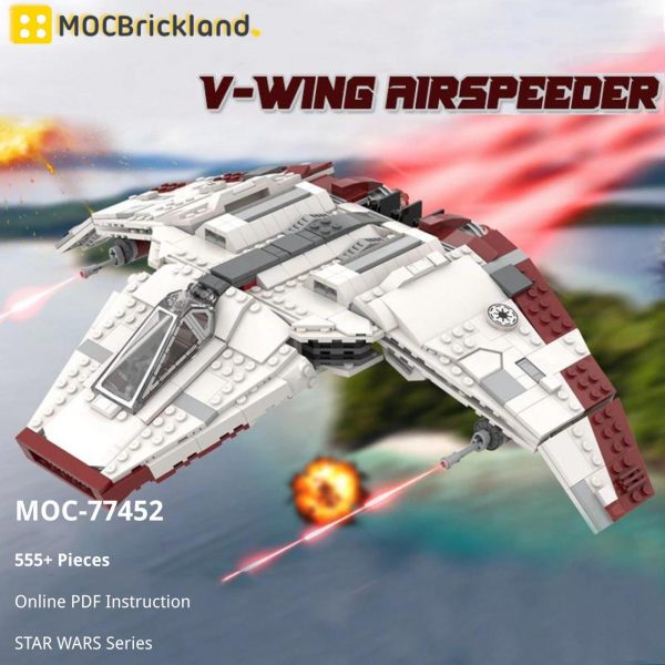 STAR WARS MOC 77452 V Wing Airspeeder by apocryphea MOCBRICKLAND 4