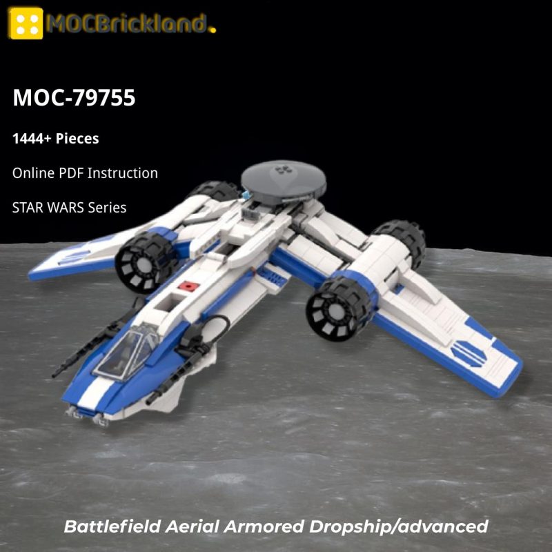 STAR WARS MOC 79755 Battlefield Aerial Armored Dropshipadvanced by Tjs Lego Room MOCBRICKLAND 5 800x800 1