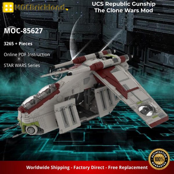 STAR WARS MOC 85627 UCS Republic Gunship The Clone Wars Mod by brickdefense MOCBRICKLAND 1