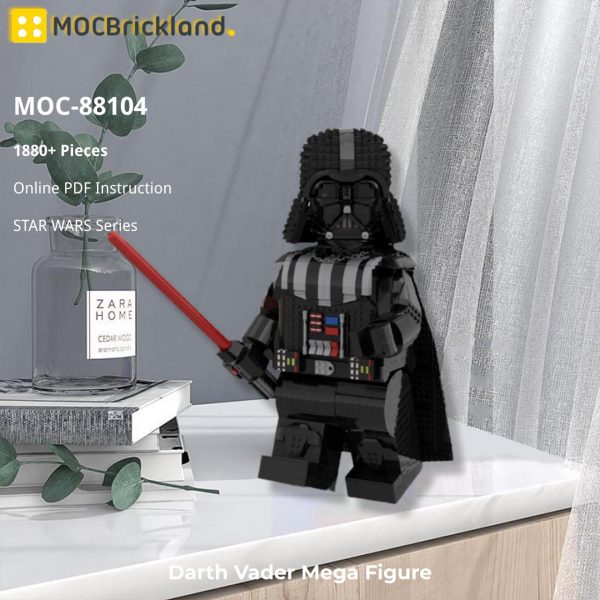 STAR WARS MOC 88104 Darth Vader Mega Figure by Albo.Lego MOCBRICKLAND 6