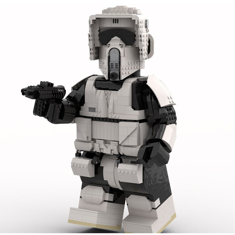 STAR WARS MOC 89648 Scout Trooper Mega Figure by Albo.Lego MOCBRICKLAND 1 1