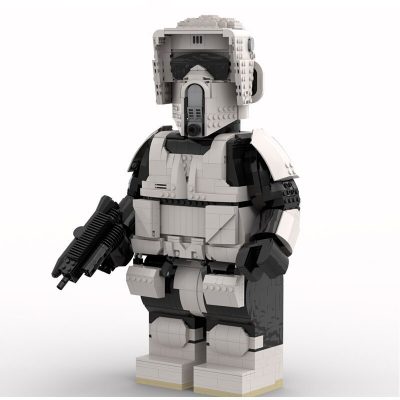 STAR WARS MOC 89648 Scout Trooper Mega Figure by Albo.Lego MOCBRICKLAND 3