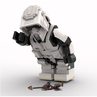 STAR WARS MOC 89648 Scout Trooper Mega Figure by Albo.Lego MOCBRICKLAND 4