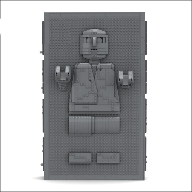 STAR WARS MOC 94303 HanSolo in Carbonite Mega Figure by Albo.Lego MOCBRICKLAND 4 1