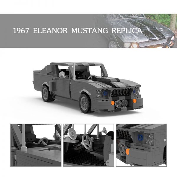 TECHNICIAN MOC 15505 1967 Eleanor Mustang Replica by Victaven MOCBRICKLAND 6