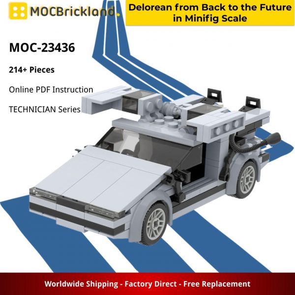 TECHNICIAN MOC 23436 Delorean from Back to the Future in Minifig Scale MOCBRICKLAND 5