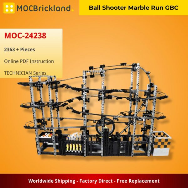 TECHNICIAN MOC 24238 Ball Shooter Marble Run GBC by BrickPolis MOCBRICKLAND 2