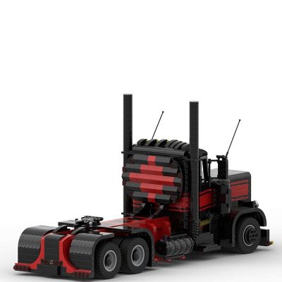 TECHNICIAN MOC 32567 Black and Red Peterbilt 389 by laouaistechnic MOCBRICKLAND 3